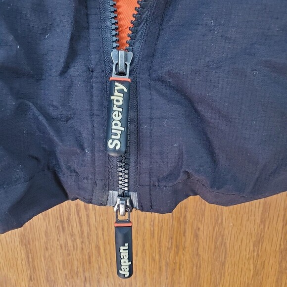 SuperDry Japan Professional The Windhiker Jacket Men's Size L Black/Orange Zip - Picture 6 of 16